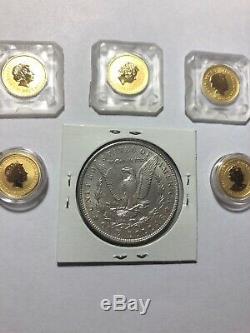 Australian Kangaroo $15 1/10 oz. 9999 Fine Gold BU Total Of 5 Coins For 1/2 Oz! +