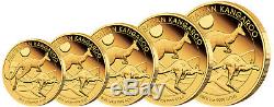 Australian Kangaroo 2018 Gold Proof Five-coin Set