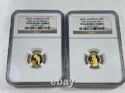 Australian Kookaburra 20th Edition Gold Proof Coin Set, 20 @ 1/20.999 L4.1