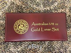 Australian Lunar 1/4 oz Gold Series I. COMPLETE SET! Only one on EBAY