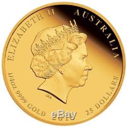 Australian Lunar Gold Coin Series 2018 Year of the Dog 1/4oz Gold Proof Coin