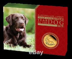 Australian Lunar Gold Coin Series II 2018 Year Of The Dog 1/10 Oz Gold Proof