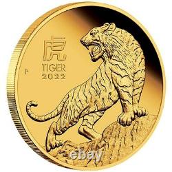 Australian Lunar Series III 2022 Year Of The Tiger 1/10 Oz Gold Proof Coin
