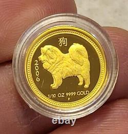 Australian Lunar Year Of Dog 2006 Gold 999.9 Proof CoinSet (1oz, 1/4oz & 1/10oz)