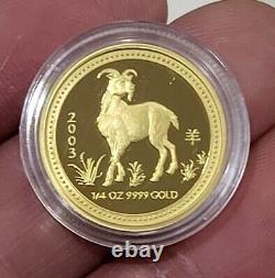 Australian Lunar Year Of Goat 3 Set Coin (1oz, 1/4oz & 1/10oz) Perth Mint