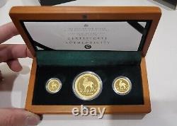 Australian Lunar Year Of Goat 3 Set Coin (1oz, 1/4oz & 1/10oz) Perth Mint