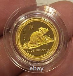 Australian Lunar Year Of Mouse 1996 Gold 999.9 Proof Coin (1oz, 1/4oz & 1/10oz)