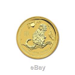 Australian Perth Mint Series II Lunar Gold Tenth Ounce 2016 Monkey