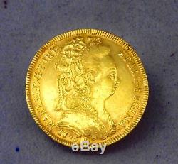 Australian Proclamation Portugal 1795R GOLD Coin Half Joanna 6400 Reis Top Grade