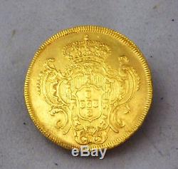 Australian Proclamation Portugal 1795R GOLD Coin Half Joanna 6400 Reis Top Grade