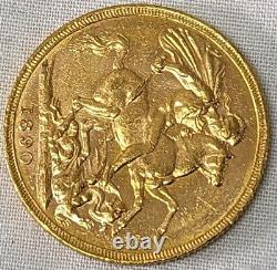Australian full gold sovereign Melbourne mint marked 1890