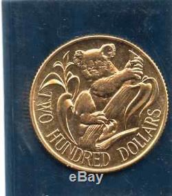 Australian uncirculatedd $200 gold coin. 1980