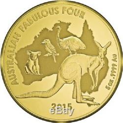 Australien 500 Dollar 2015 Känguru (1.) Australian Fabulous Four 5 Oz Gold PP