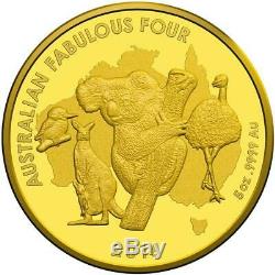 Australien 500 Dollar 2016 Koala (2.) Australian Fabulous Four 5 Oz Gold PP