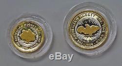 BJSTAMPS 1986 Australian Nugget set of 2 1/4 & 1/10 oz. 9999 Gold Coins