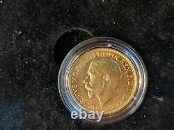 Boxed 1918 Gold Sovereign King George V S