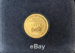 Coca Cola Gold Sovereign LIMITED EDITION 7.4 GRAMS 9999 PURE AUSTRALIAN GOLD