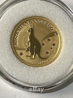 Extremely Rare Australia Perth 2009.9999 Gold Kangaroo 1/10 oz Capsule Includ