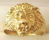 Genuine 9k 9ct Solid Gold Men's Lion Head Ring Size T/10 To With11.5