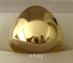 GENUINE SOLID 9K 9ct YELLOW GOLD STUNNING DOME RING Size O/7.5 to T/10