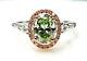 Gia 1.45ct Natural Argyle 7p Fancy Green & Pink Diamond Engagement Ring 18k Oval