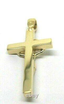Genuine 18ct Yellow Gold Solid Heavy Crucifix Cross Pendant
