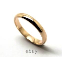 Genuine Custom Made Solid 9ct 9kt Rose Gold 3mm Wedding Band Size M