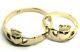 Genuine His & Hers Set Solid 9ct Yellow Gold Celtic Claddagh Wedding Bands Rings