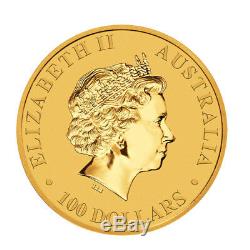 Gold 1 oz Australian Gold Kangaroo $100 Coin. 9999 Fine Random Date