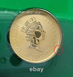 Gold Nugget 1/4 oz THE AUSTRALIAN NUGGET. 9999 Gold Bullion Coin Perth Mint