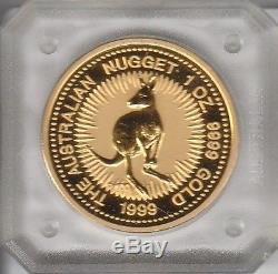 Gold coin 1 oz Australian Nugget 1999 Elizabeth II kangaroo uncirculated mint