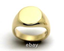 Kaedesigns Full Solid Heavy New 9ct Yellow Gold Oval Signet Ring Size H