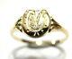 Kaedesigns Genuine Solid 9ct 9kt Yellow Gold / 375, Childs Lucky Horseshoe Ring