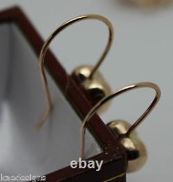 Kaedesigns New 9ct 9k Rose Gold Dangle Puffed Heart Long Hooks Earrings