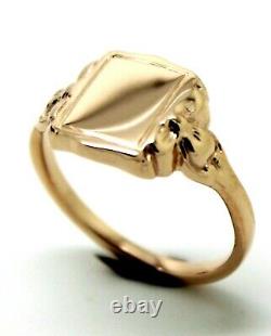 Kaedesigns New Genuine 9ct 9Kt Genuine Solid Rose Gold / 375, Signet Ring
