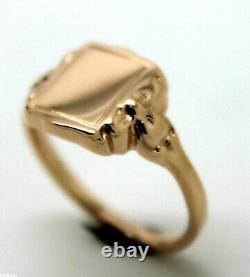 Kaedesigns New Genuine 9ct 9Kt Genuine Solid Rose Gold / 375, Signet Ring