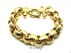 Kaedesigns New Genuine 9ct 9k 375 Yellow Gold Belcher Bracelet 21cm 38.6grams