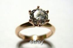 Kaedesigns, New Genuine 9ct 9kt Solid Rose Pink Gold Engagement Ring 7mm stone