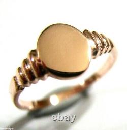 Kaedesigns New Genuine Small New 9ct 9K Rose Gold Oval Signet Ring 342