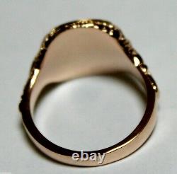 Kaedesigns Solid Genuine New 9ct 9Kt Rose Gold Square Engraved Signet Ring 335