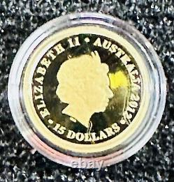 LOOK GOLD! Proof 2012 Aussie 1/10th Oz. 9999 Gold Koala Plus 2 LG Vials Gold