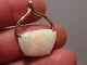 Large 10 Ct. Natural Australian White Opal Pendant Solid 14k Yellow Gold