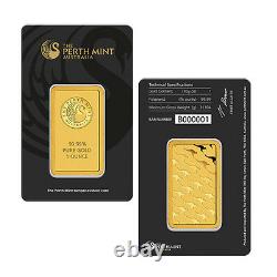 Lot of 10 Perth Mint 1 oz. 9999 Gold Bars New Sealed With Assay Card 24 Karat