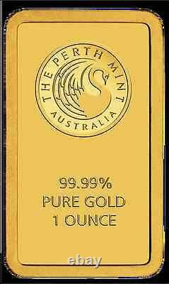 Lot of 10 Perth Mint 1 oz. 9999 Gold Bars New Sealed With Assay Card 24 Karat