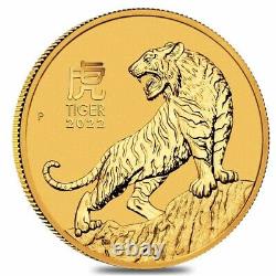 Lot of 20 2022 1/10 oz Gold Lunar Year of The Tiger BU Australia Perth Mint In