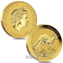 Lot of 2 2017 1/10 oz Australian Gold Kangaroo Perth Mint Coin. 9999 Fine BU