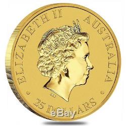 Lot of 2 2017 1/4 oz Australian Gold Kangaroo Perth Mint Coin. 9999 Fine BU In