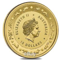 Lot of 2 2018 1/10 oz Gold Lunar Year of the Dog Coin BU Royal Australian Mint