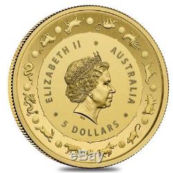 Lot of 2 2018 1/20 oz Gold Lunar Year of the Dog Coin BU Royal Australian Mint