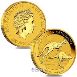 Lot of 2 2018 1 oz Australian Gold Kangaroo Perth Mint Coin. 9999 Fine BU In